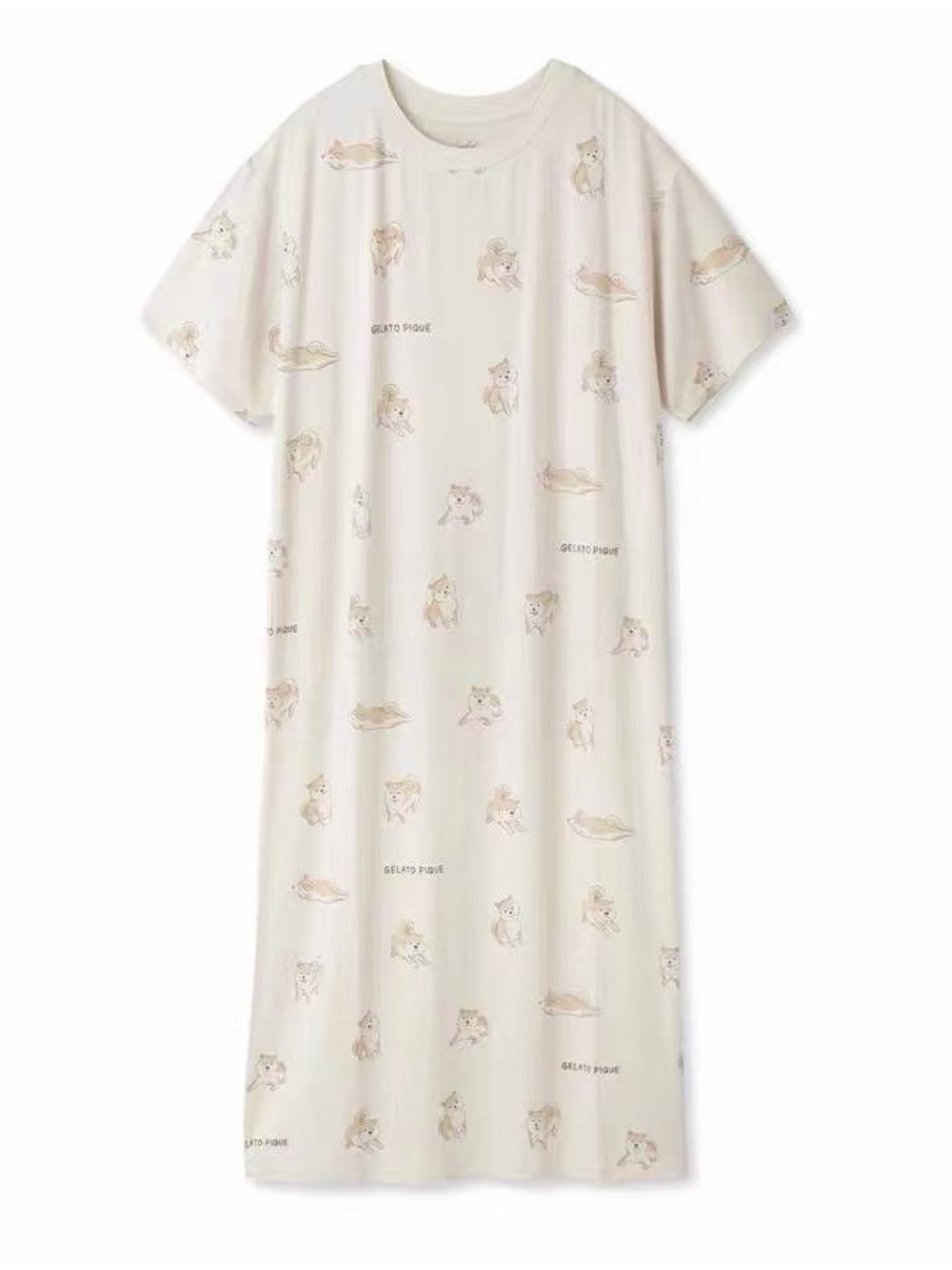 Gelato Pique new with tag Shiba Inu dog modal pajamas / sleepwear dress